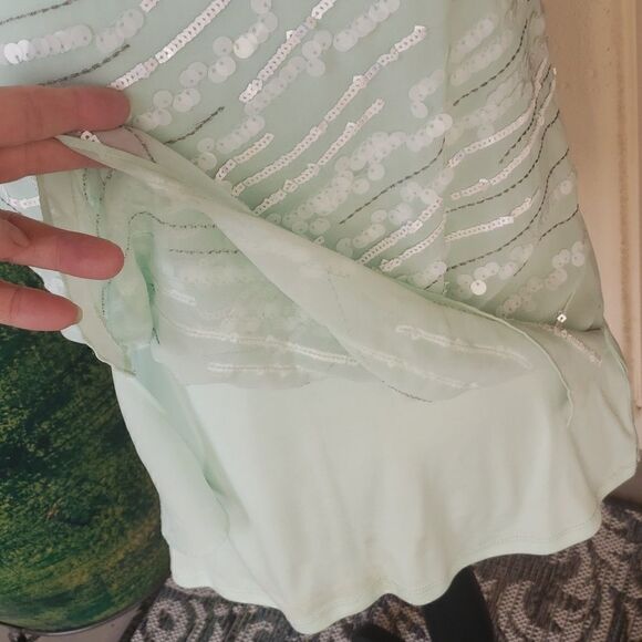 Express sequin lined tank top chiffon type - Picture 8 of 11